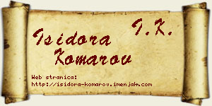 Isidora Komarov vizit kartica